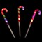 Brite Star LED Color Changing Candy Cane Outdoor Christmas Pathway Markers - 11" - Set of 3